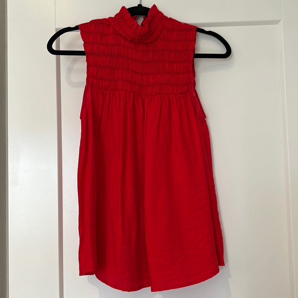 Red halter top